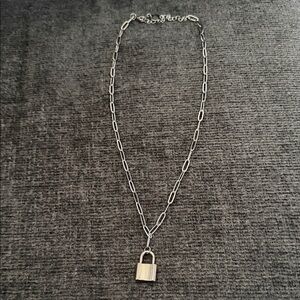 Plunder Silver Lock Necklace